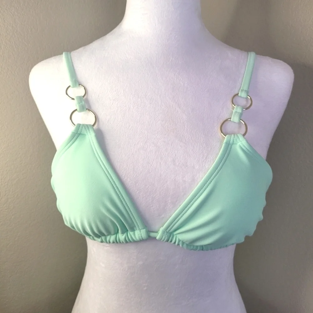 💥New💥 Wild Fable, XS (0-2) Lime Green Tie back Swim/Bathing Suit Bikini Top
